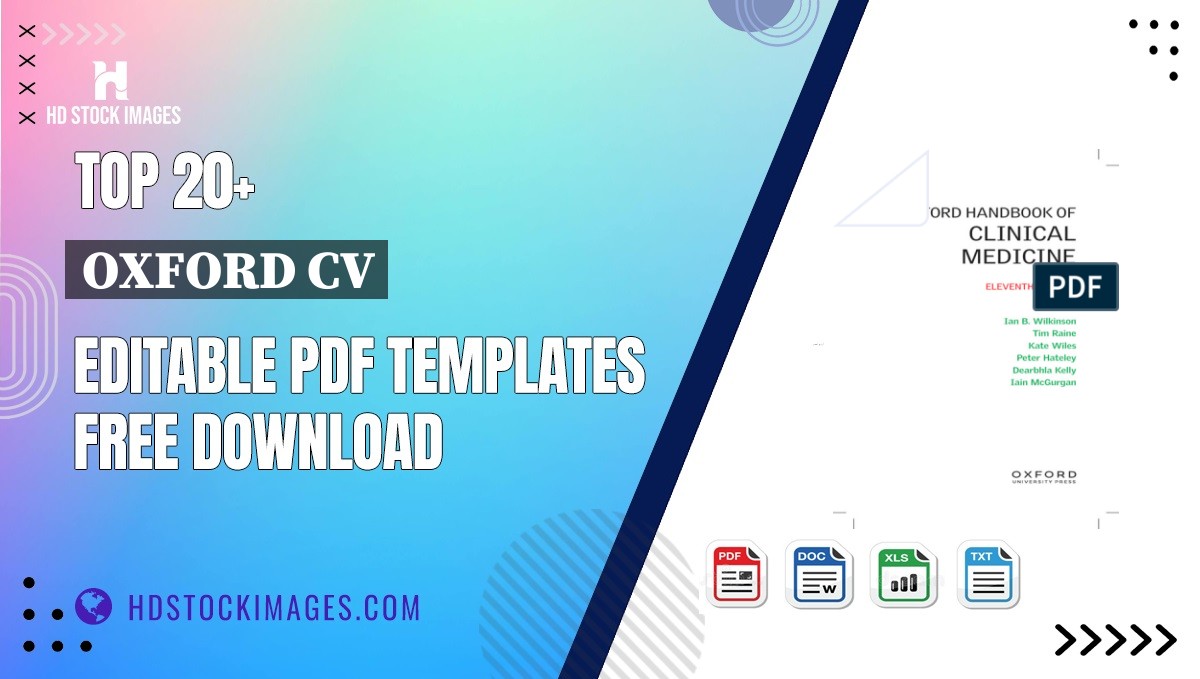 Top 20+ Oxford Cv Editable PDF Templates Free Download