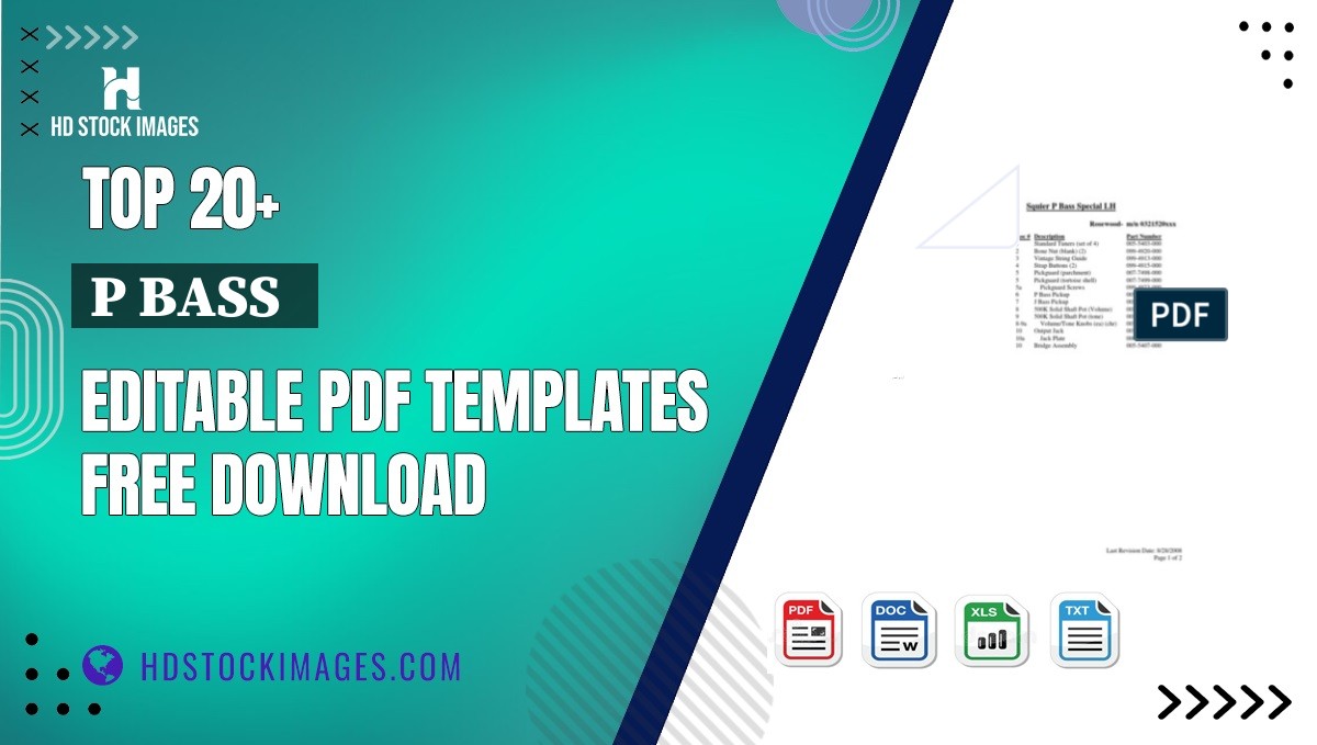 Top 20+ P Bass   Editable PDF Templates Free Download