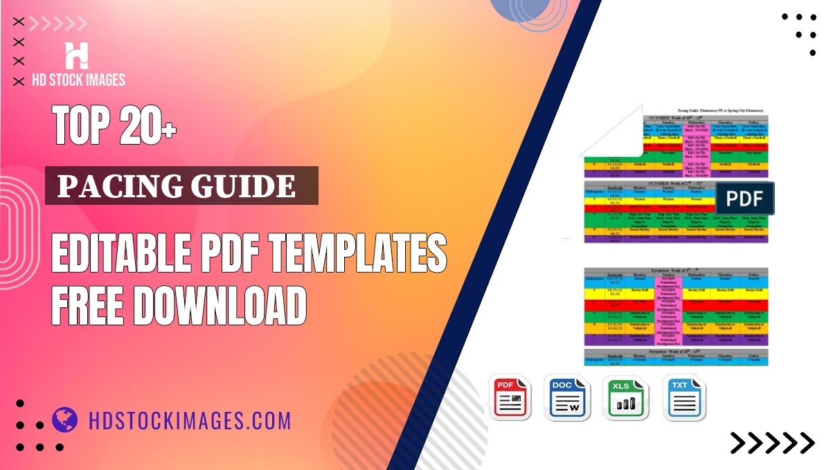 Top 20+ Pacing Guide   Editable PDF Templates Free Download