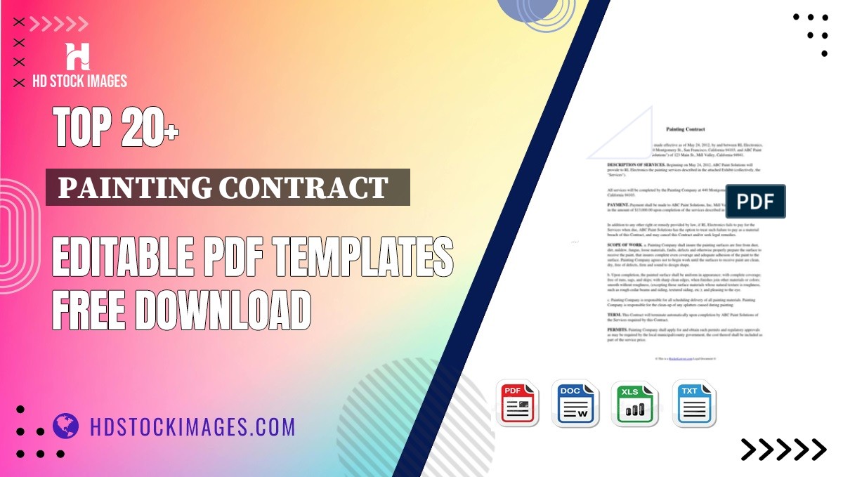 Top 20+ Painting Contract   Editable PDF Templates Free Download