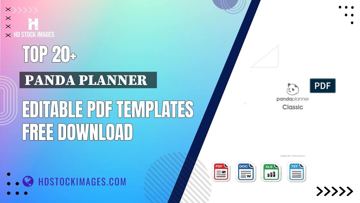 Top 20+ Panda Planner   Editable PDF Templates Free Download