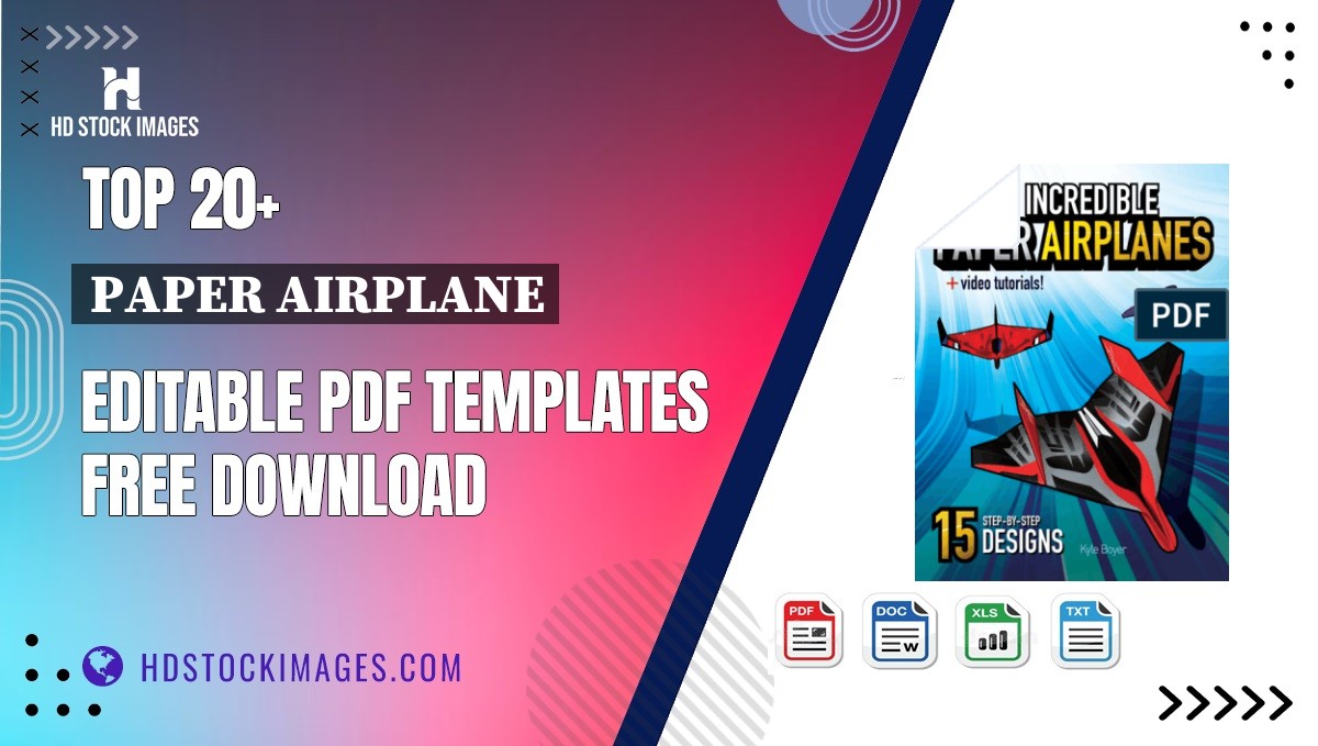 Top 20+ Paper Airplane Editable PDF Templates Free Download