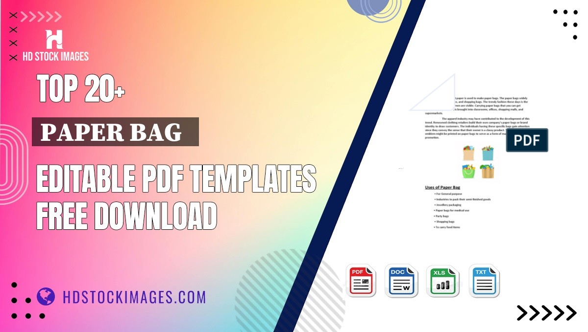 Top 20+ Paper Bag   Editable PDF Templates Free Download