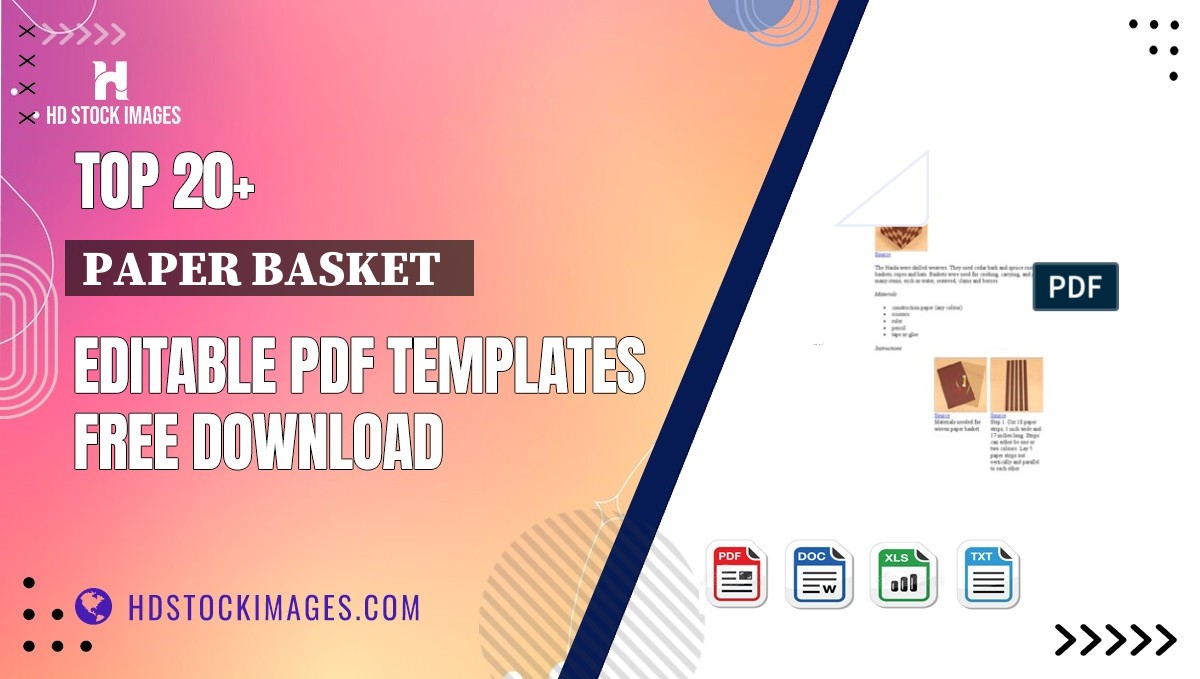 Top 20+ Paper Basket   Editable PDF Templates Free Download