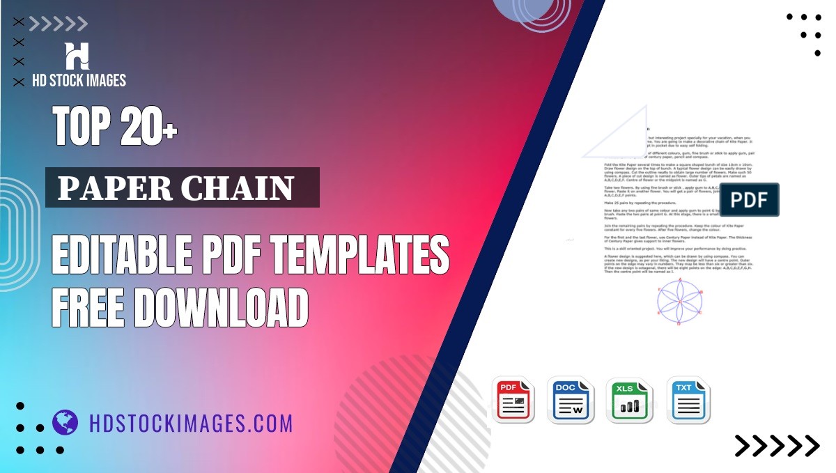 Top 20+ Paper Chain   Editable PDF Templates Free Download