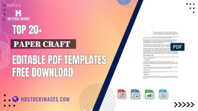 Top 20+ Paper Craft   Editable PDF Templates Free Download