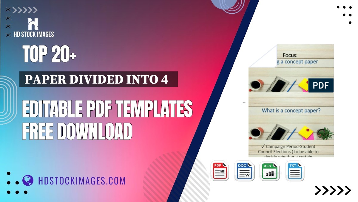 Top 20+ Paper Divided Into 4   Editable PDF Templates Free Download