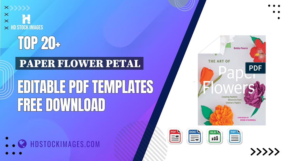 Top 20+ Paper Flower Petal Editable PDF Templates Free Download