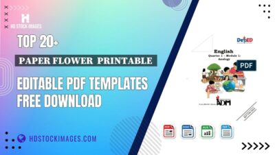 Top 20+ Paper Flower  Printable  Editable PDF Templates Free Download