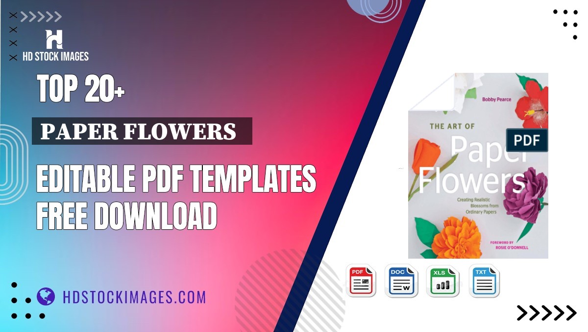 Top 20+ Paper Flowers   Editable PDF Templates Free Download