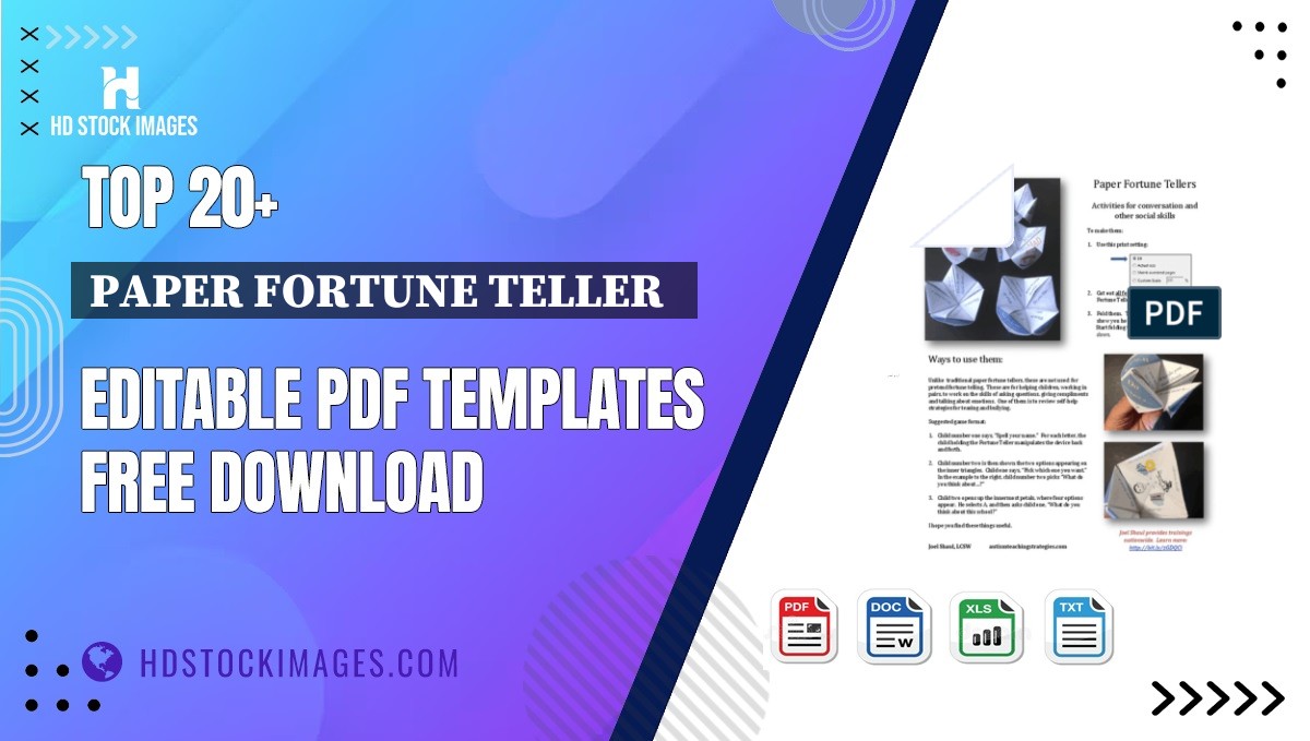 Top 20+ Paper Fortune Teller   Editable PDF Templates Free Download