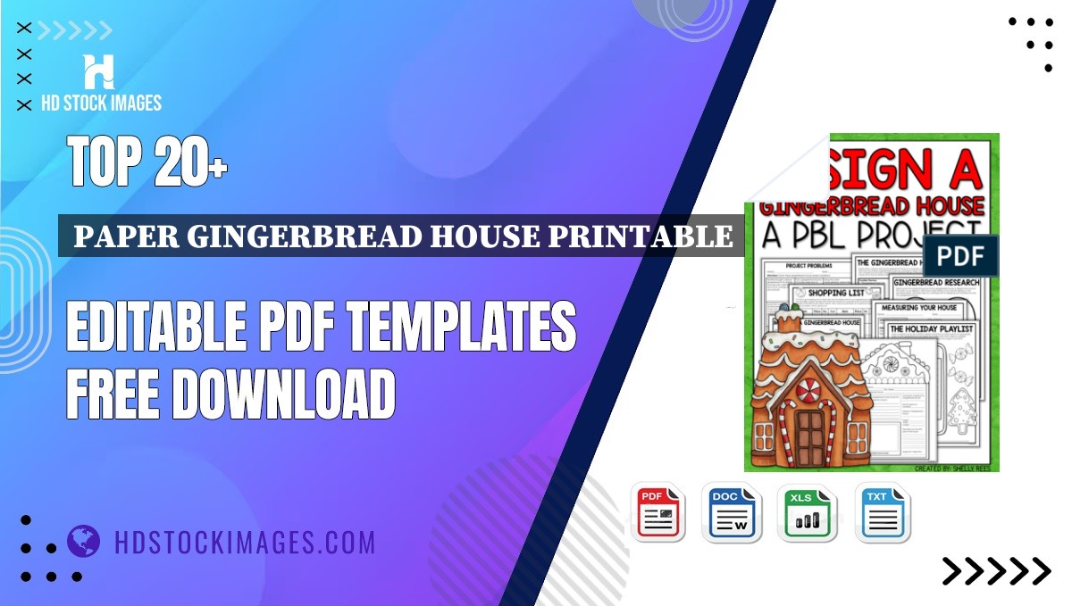 Top 20+ Paper Gingerbread House Printable Editable PDF Templates Free Download