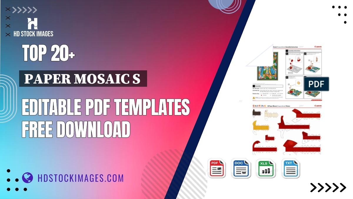 Top 20+ Paper Mosaic S  Editable PDF Templates Free Download