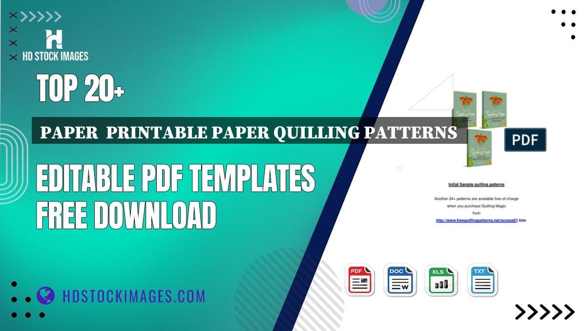 Top 20+ Paper  Printable Paper Quilling Patterns  Editable PDF Templates Free Download