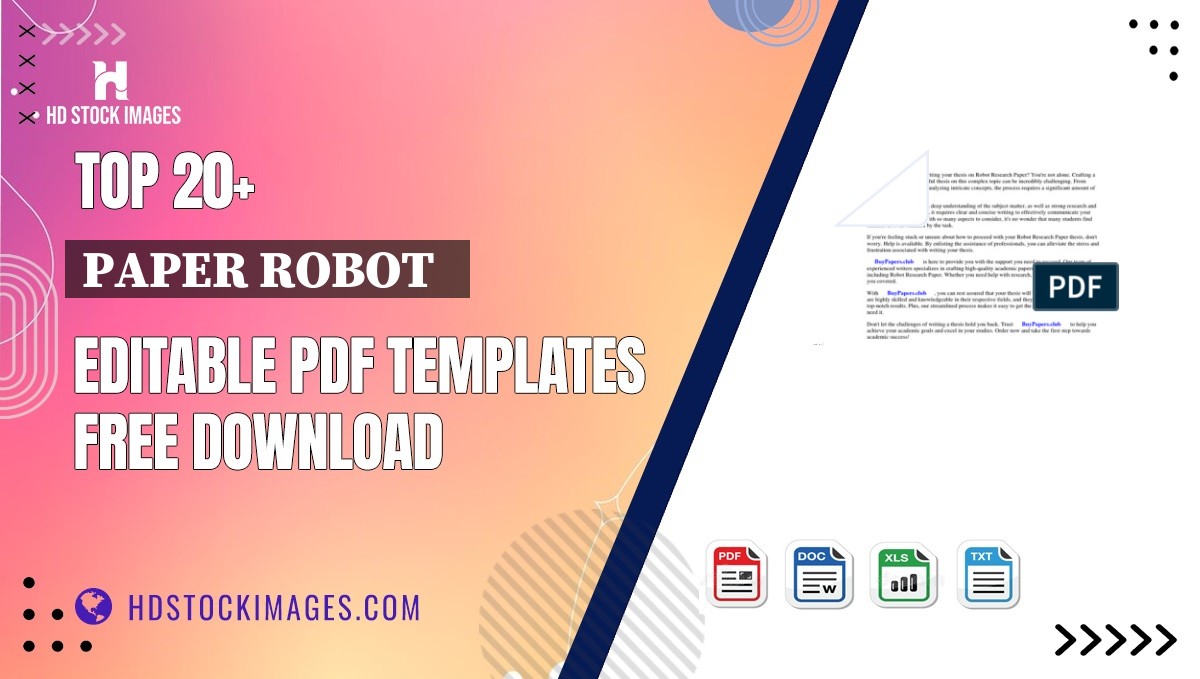 Top 20+ Paper Robot   Editable PDF Templates Free Download