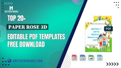 Top 20+ Paper Rose 3d Editable PDF Templates Free Download