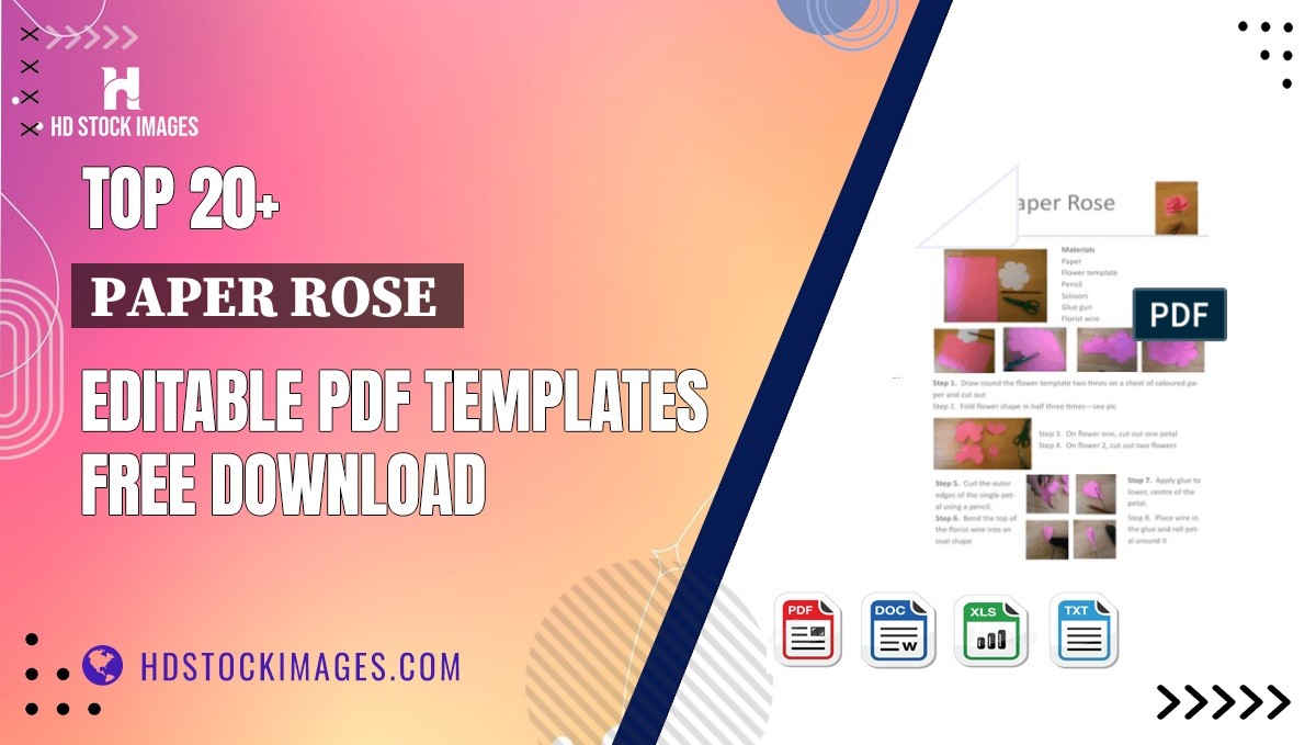 Top 20+ Paper Rose  Editable PDF Templates Free Download
