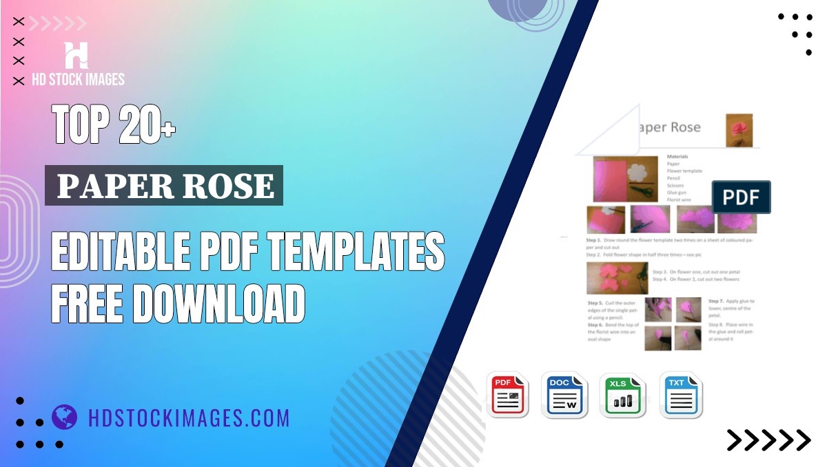 Top 20+ Paper Rose Editable PDF Templates Free Download