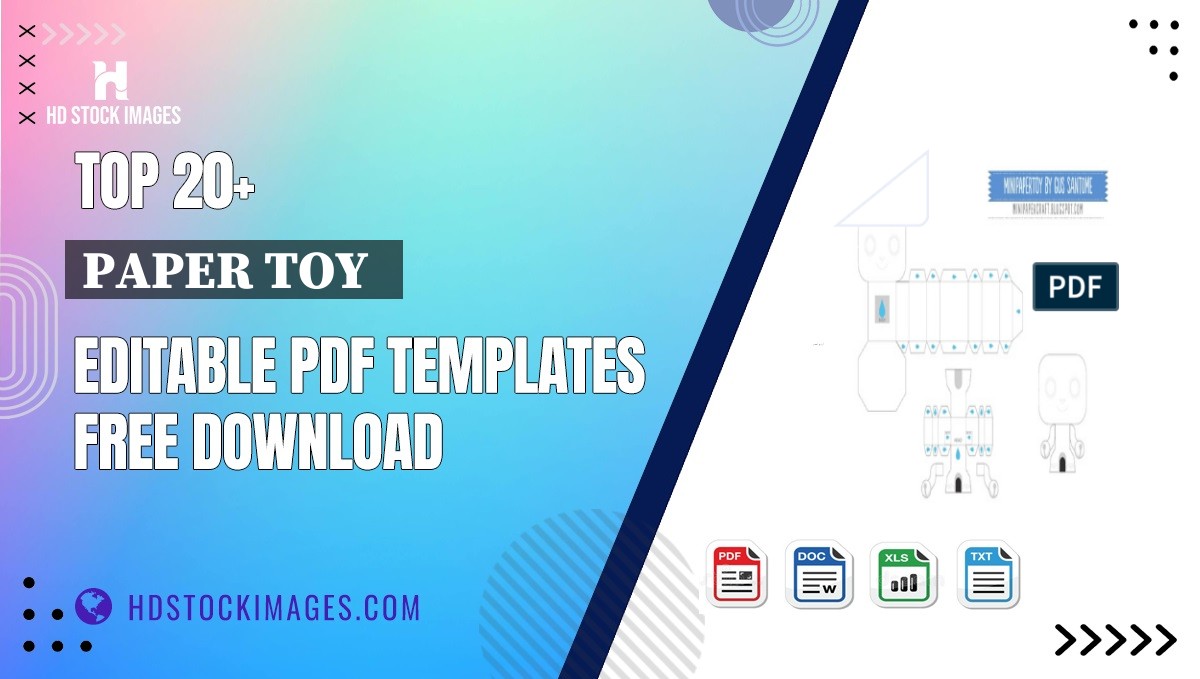 Top 20+ Paper Toy   Editable PDF Templates Free Download