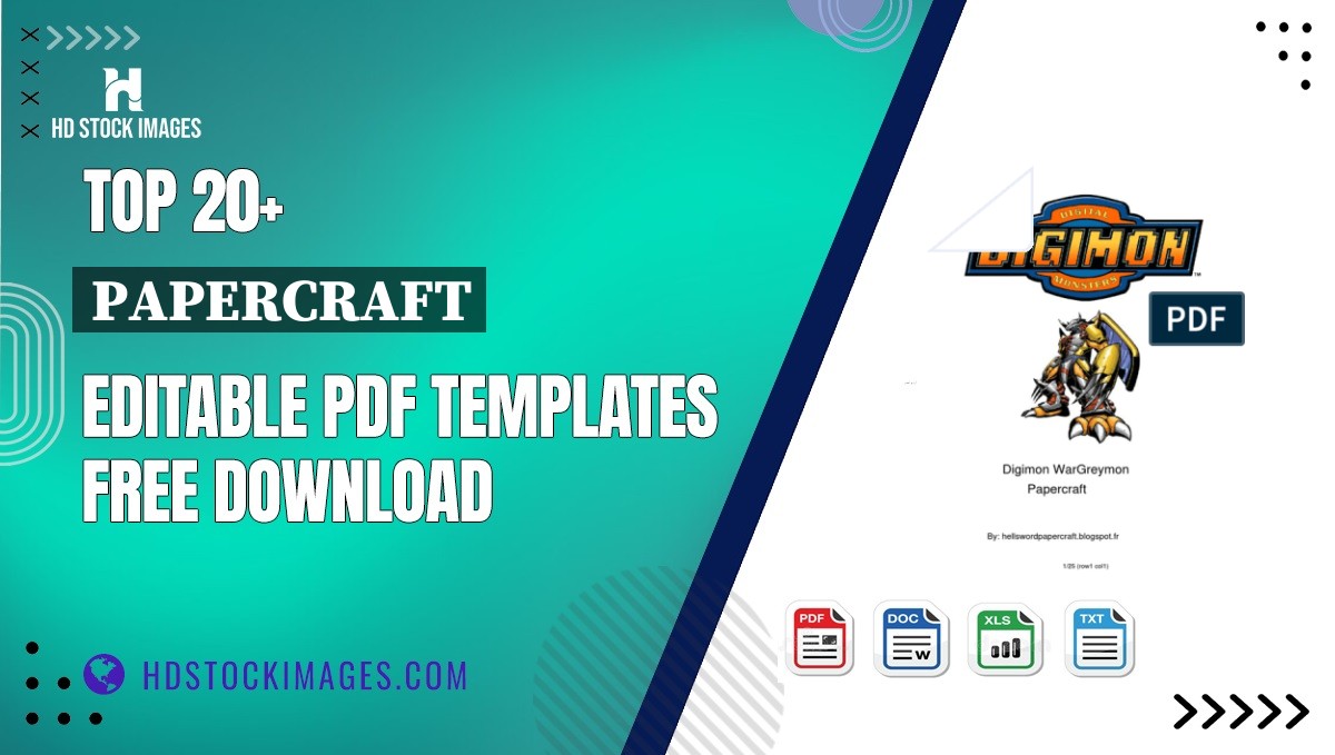 Top 20+ Papercraft Editable PDF Templates Free Download