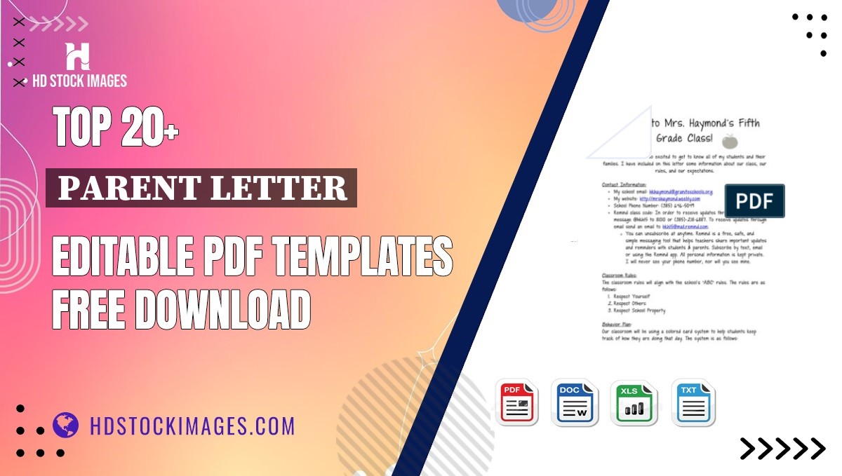 Top 20+ Parent Letter Editable PDF Templates Free Download