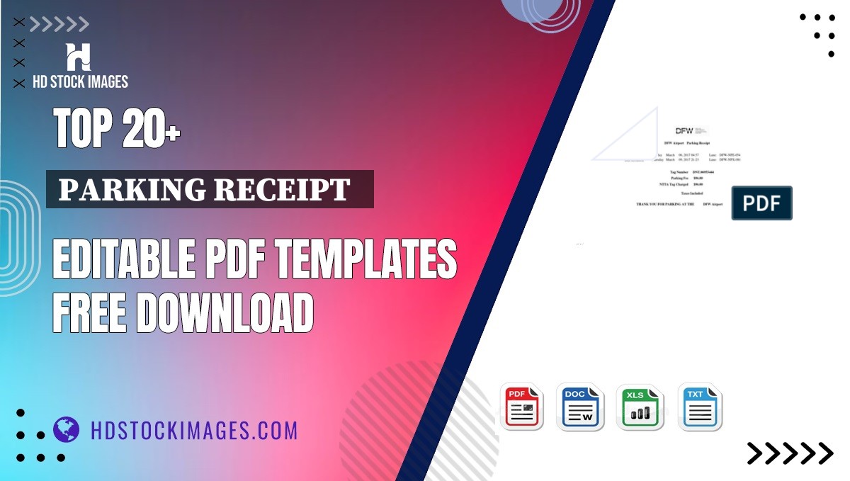 Top 20+ Parking Receipt   Editable PDF Templates Free Download