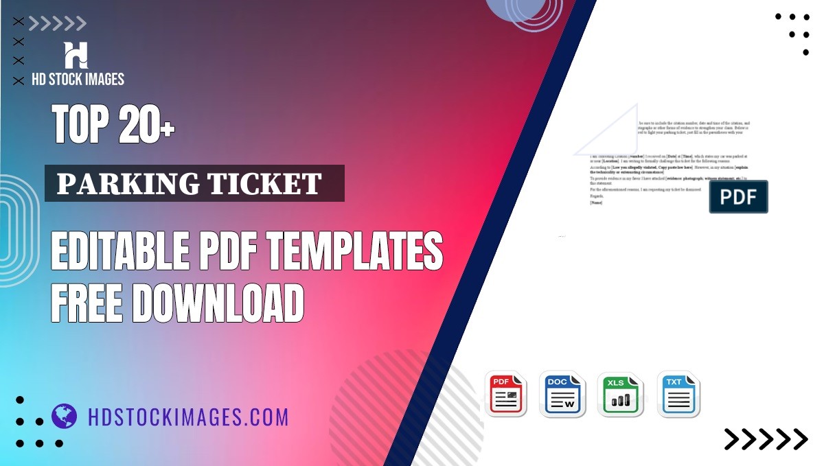 Top 20+ Parking Ticket   Editable PDF Templates Free Download