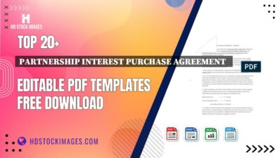 Top 20+ Partnership Interest Purchase Agreement   Editable PDF Templates Free Download