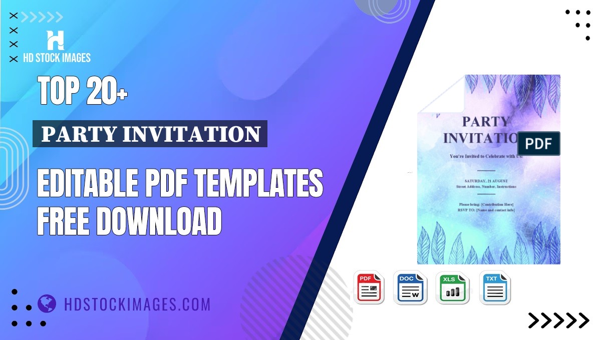 Top 20+ Party Invitation Editable PDF Templates Free Download