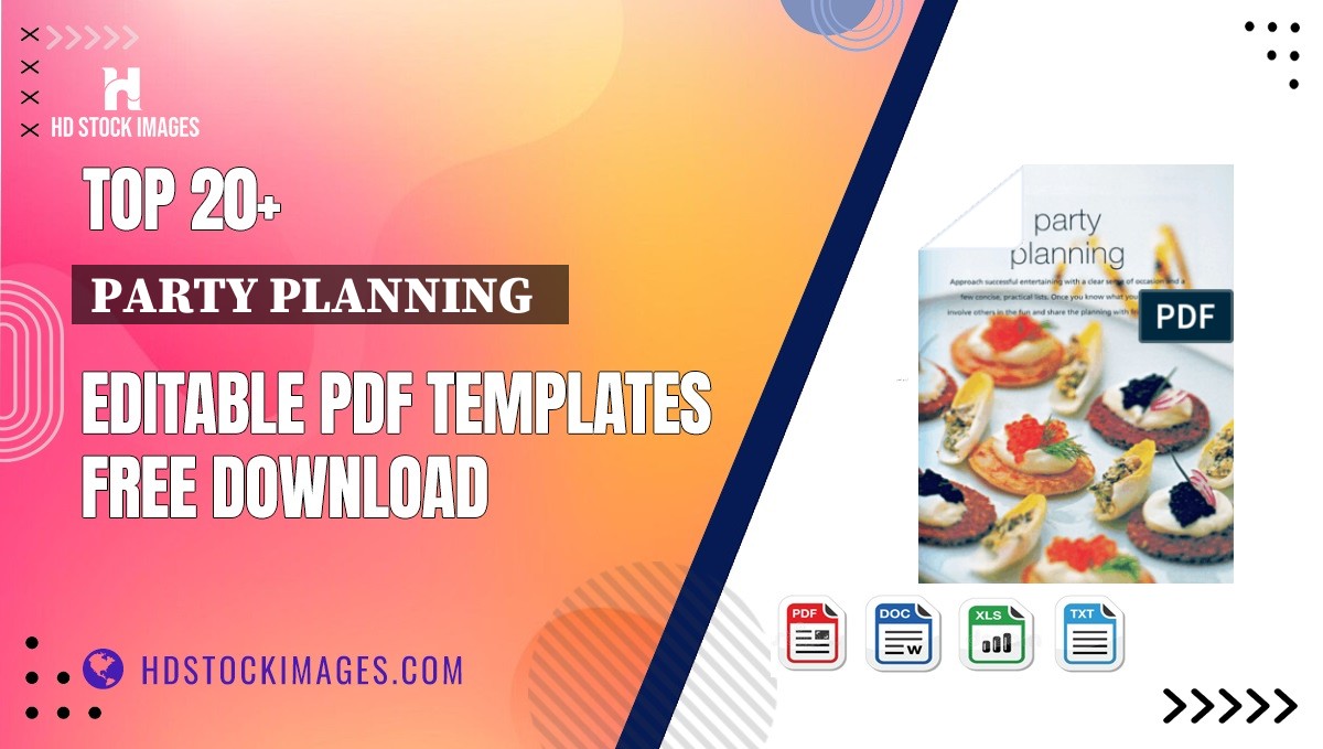 Top 20+ Party Planning   Editable PDF Templates Free Download