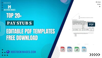 Top 20+ Pay Stub S  Editable PDF Templates Free Download