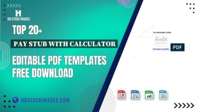 Top 20+ Pay Stub With Calculator Editable PDF Templates Free Download