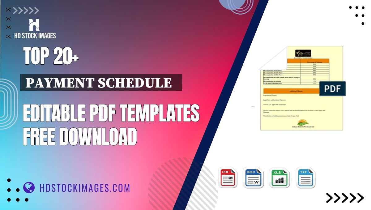 Top 20+ Payment Schedule   Editable PDF Templates Free Download