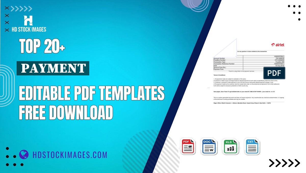 Top 20+ Payment Editable PDF Templates Free Download