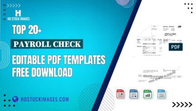 Top 20+ Payroll Check Editable PDF Templates Free Download