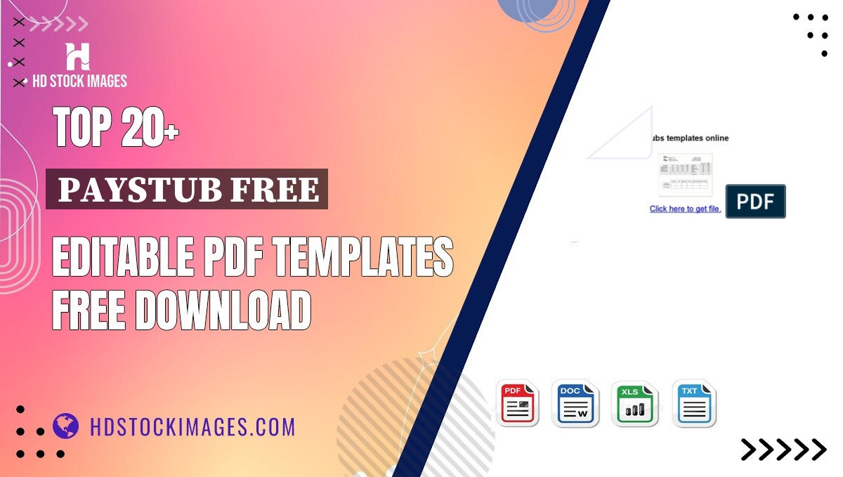 Top 20+ Paystub Free Editable PDF Templates Free Download