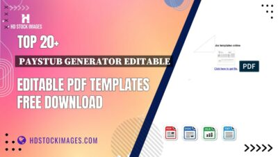 Top 20+ Paystub Generator Editable Editable PDF Templates Free Download