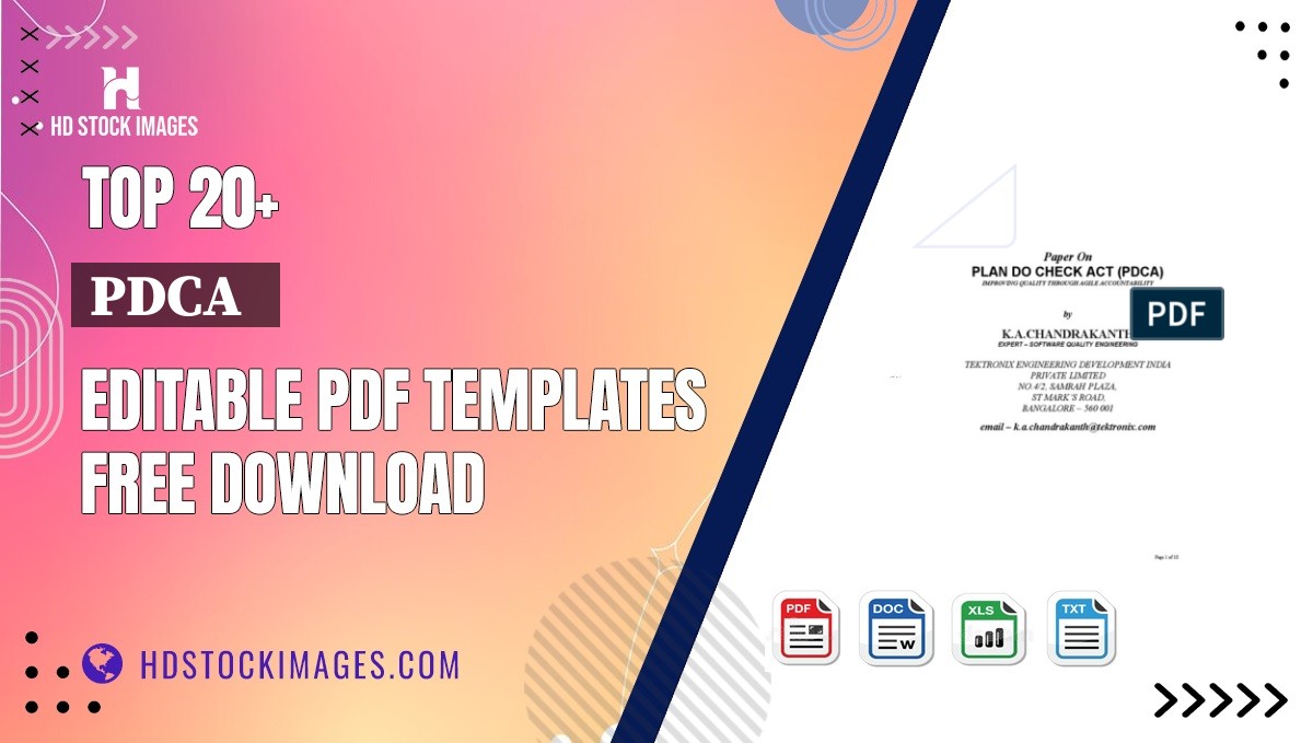 Top 20+ Pdca   Editable PDF Templates Free Download