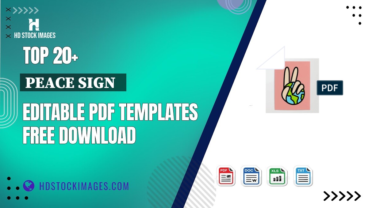 Top 20+ Peace Sign   Editable PDF Templates Free Download