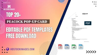 Top 20+ Peacock Pop-up Card   Editable PDF Templates Free Download