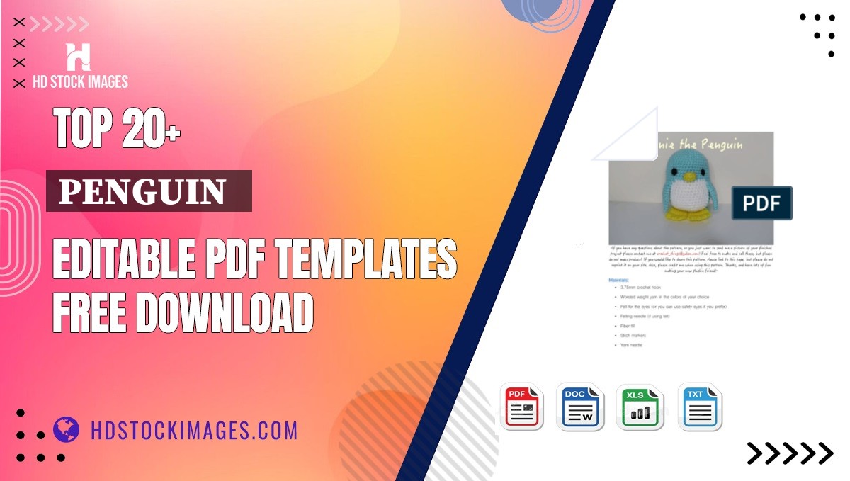 Top 20+ Penguin   Editable PDF Templates Free Download