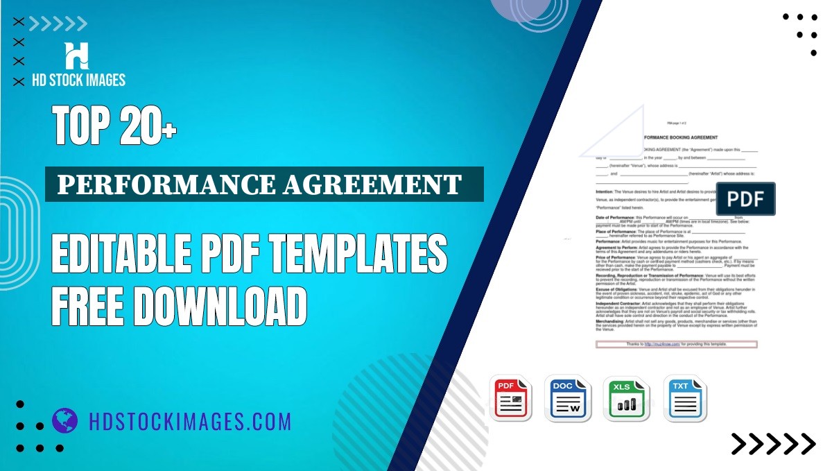 Top 20+ Performance Agreement   Editable PDF Templates Free Download