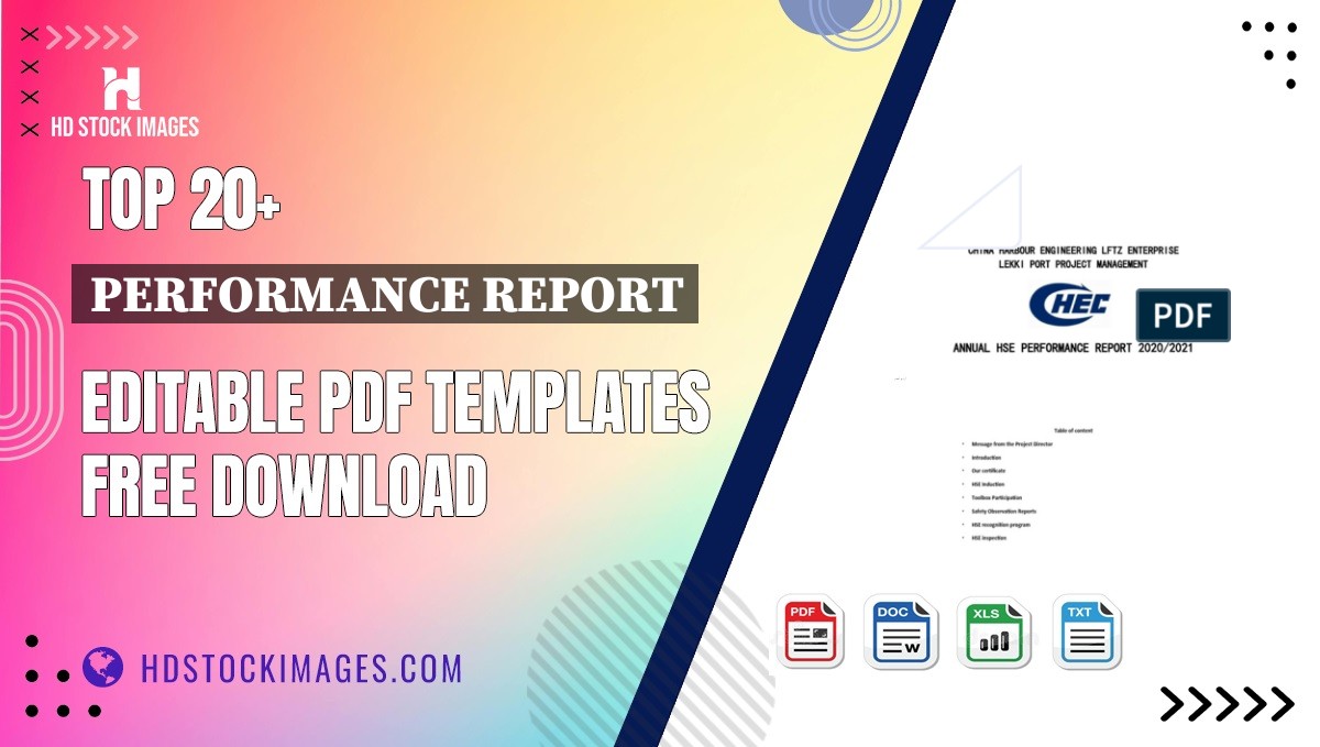 Top 20+ Performance Report Editable PDF Templates Free Download