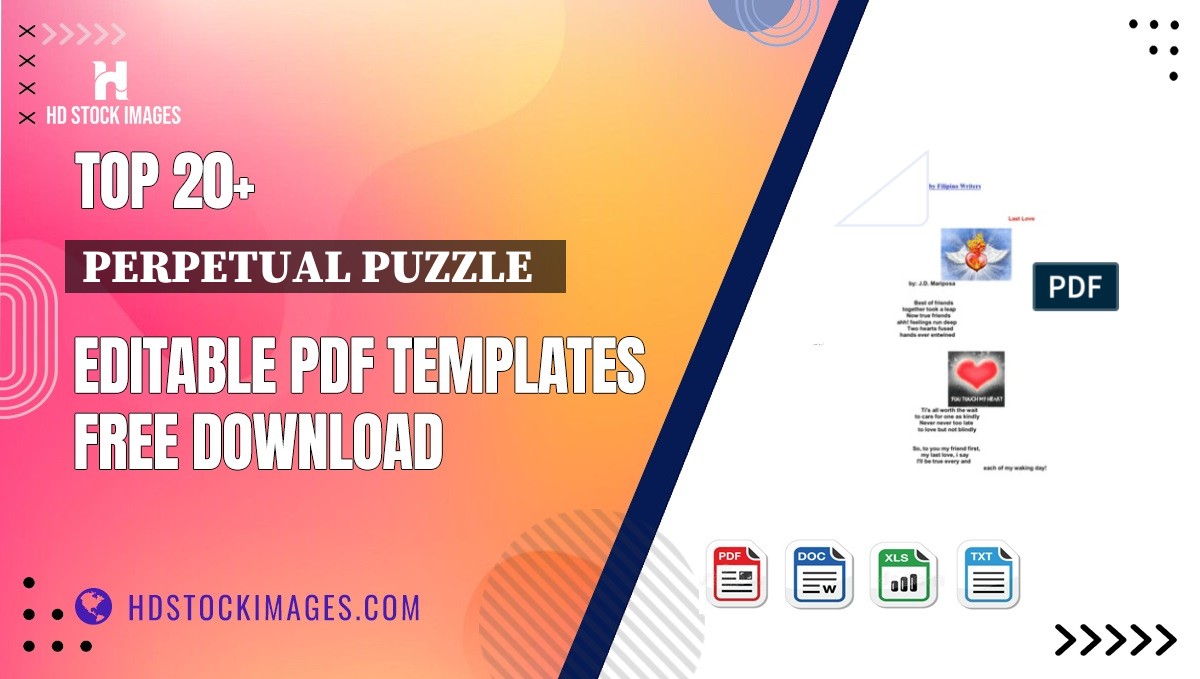 Top 20+ Perpetual Puzzle   Editable PDF Templates Free Download