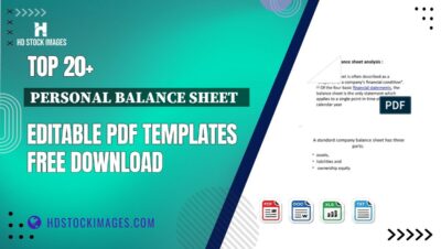 Top 20+ Personal Balance Sheet   Editable PDF Templates Free Download