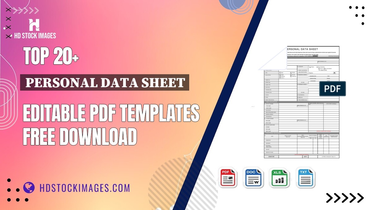 Top 20+ Personal Data Sheet Editable PDF Templates Free Download