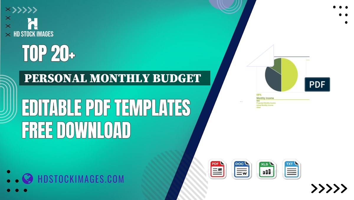 Top 20+ Personal Monthly Budget   Editable PDF Templates Free Download