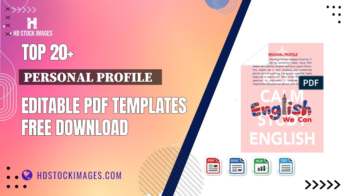 Top 20+ Personal Profile   Editable PDF Templates Free Download