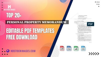 Top 20+ Personal Property Memorandum Editable PDF Templates Free Download