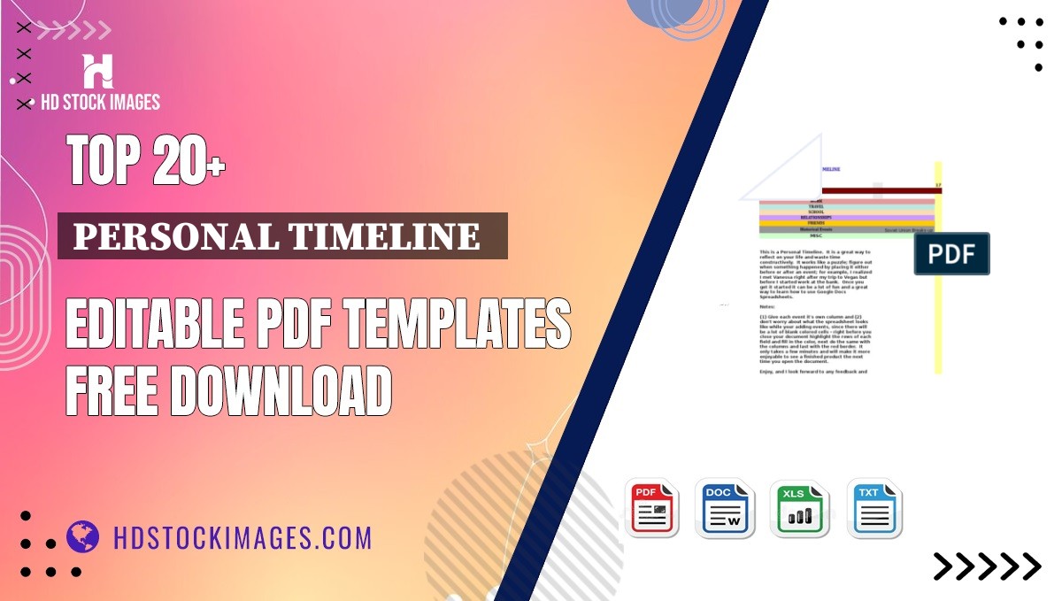 Top 20+ Personal Timeline   Editable PDF Templates Free Download